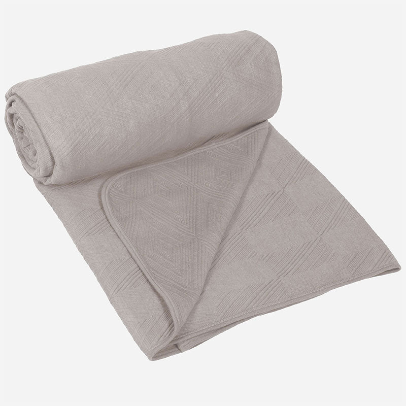 BodyComfy 100% Cotton Hosiery King-Size Fitted Bedcover – Layered Diamond Geometric Pattern