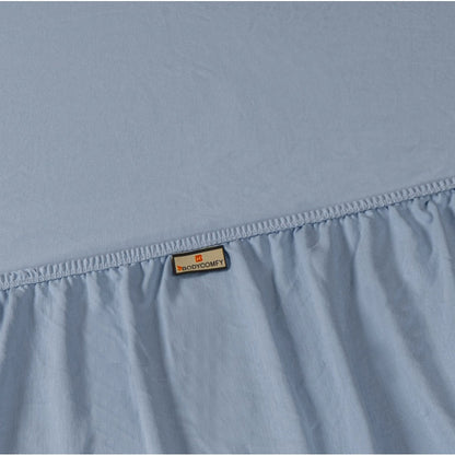 Bodycomfy 100% Cotton Hosiery Single Bed Fitted Bedsheet – Solid