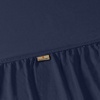 Bodycomfy 100% Cotton Hosiery Single bed Fitted Bedsheet – Anchor Motif Print