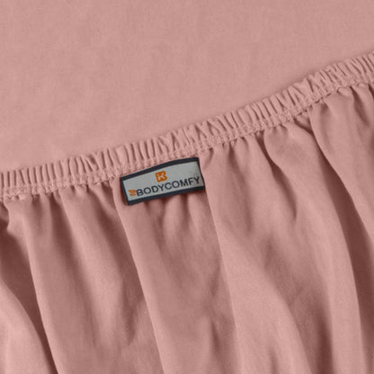 Bodycomfy 100% Cotton Hosiery Single Bed Fitted Bedsheet – Solid