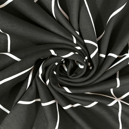 Bodycomfy 100% Cotton Hosiery Single bed Fitted Bedsheet – Geometric Print