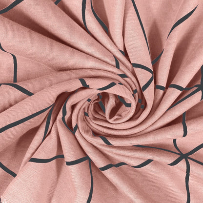 Bodycomfy 100% Cotton Hosiery Single bed Fitted Bedsheet – Geometric Print