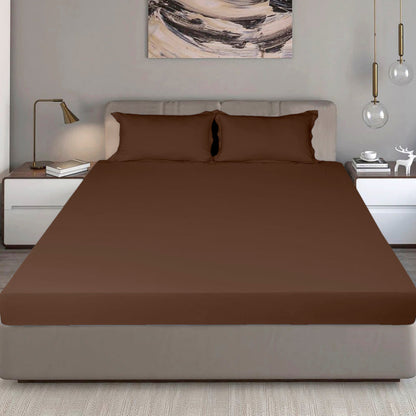 Bodycomfy 100% Cotton Hosiery King Size Fitted Bedsheet – Solid