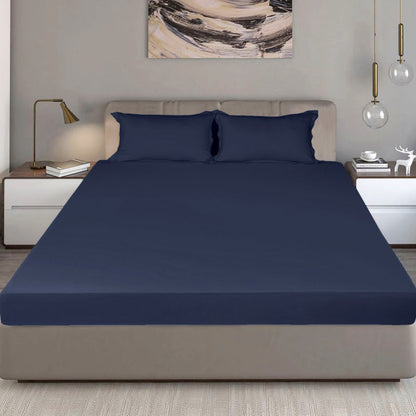 Bodycomfy 100% Cotton Hosiery King Size Fitted Bedsheet – Solid