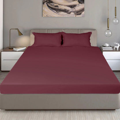Bodycomfy 100% Cotton Hosiery King Size Fitted Bedsheet – Solid