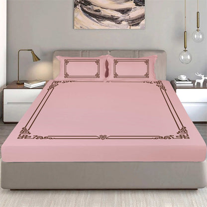 Bodycomfy 100% Cotton Hosiery King Size Fitted Bedsheet – Versache Classical Print