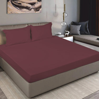 Bodycomfy 100% Cotton Hosiery King Size Fitted Bedsheet – Solid