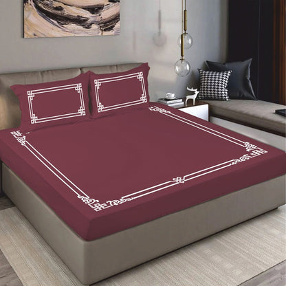 Bodycomfy 100% Cotton Hosiery King Size Fitted Bedsheet – Versache Classical Print