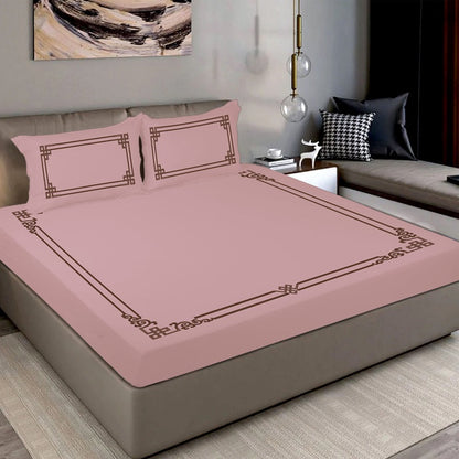 Bodycomfy 100% Cotton Hosiery King Size Fitted Bedsheet – Versache Classical Print