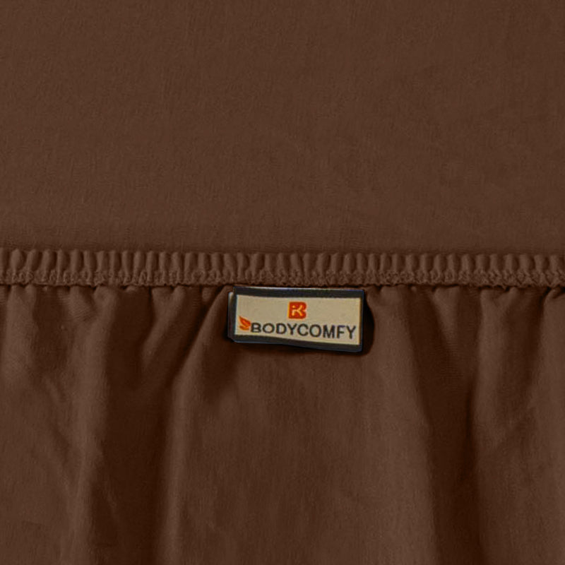 Bodycomfy 100% Cotton Hosiery King Size Fitted Bedsheet – Solid