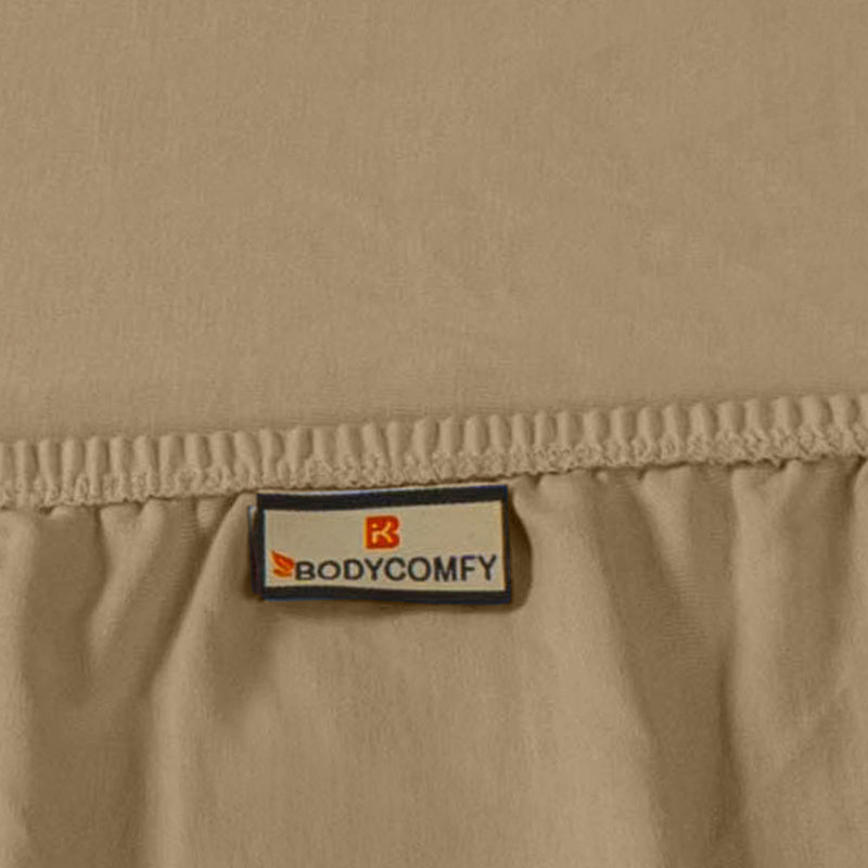 Bodycomfy 100% Cotton Hosiery King Size Fitted Bedsheet – Solid