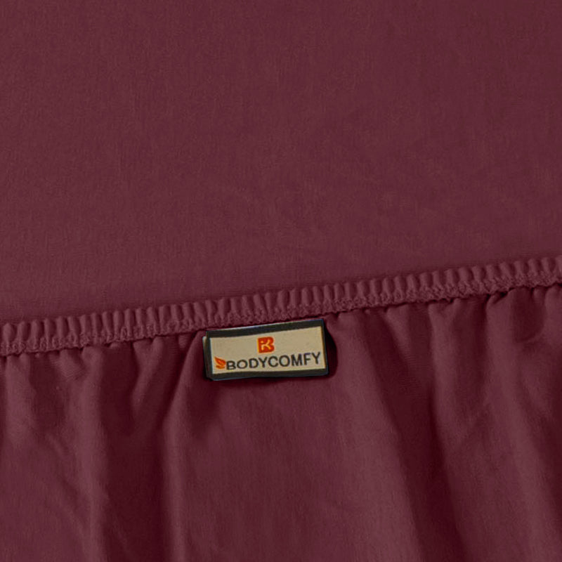 Bodycomfy 100% Cotton Hosiery King Size Fitted Bedsheet – Solid