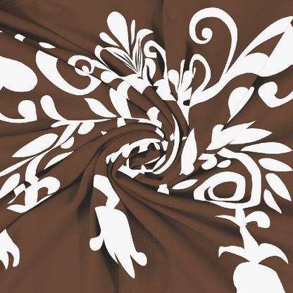 Bodycomfy 100% Cotton Hosiery King Size Fitted Bedsheet – Motif Panel Print