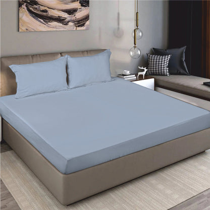 Bodycomfy 100% Cotton Hosiery King Size Fitted Bedsheet – Solid