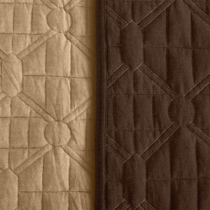 BodyComfy 100% Cotton Hosiery King-Size Fitted Bedcover – Diamond Weave Quilted Print