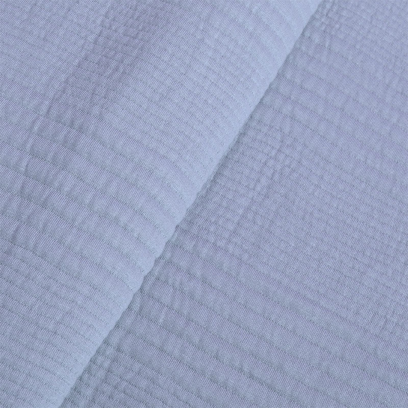 BodyComfy 100% Cotton Hosiery King-Size Fitted Bedcover – Minimalist Grid Texture Pattern