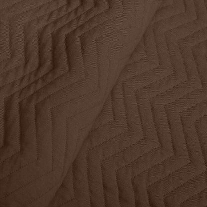 BodyComfy 100% Cotton Hosiery King-Size Fitted Bedcover – Chevron Print