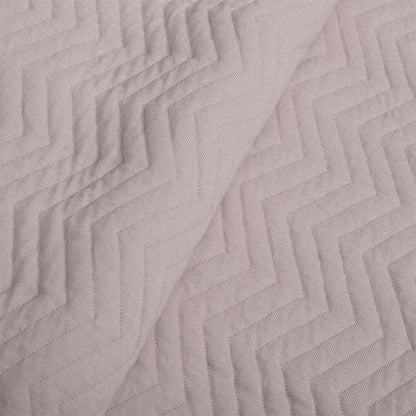 BodyComfy 100% Cotton Hosiery King-Size Fitted Bedcover – Chevron Pattern