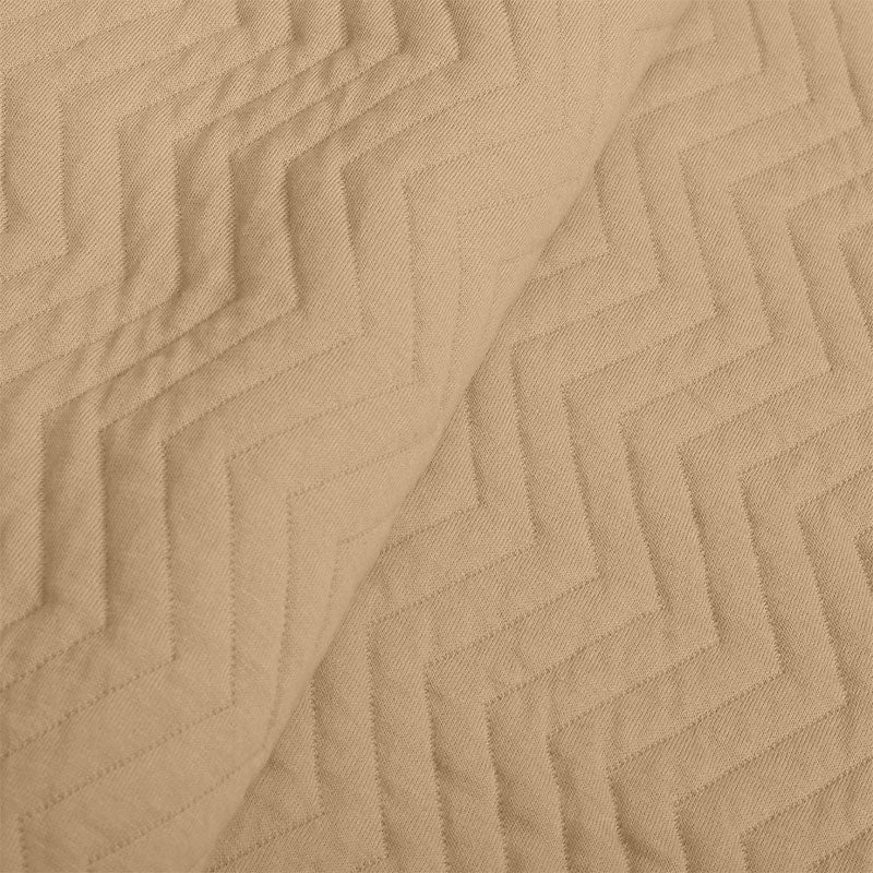 BodyComfy 100% Cotton Hosiery King-Size Fitted Bedcover – Chevron Print