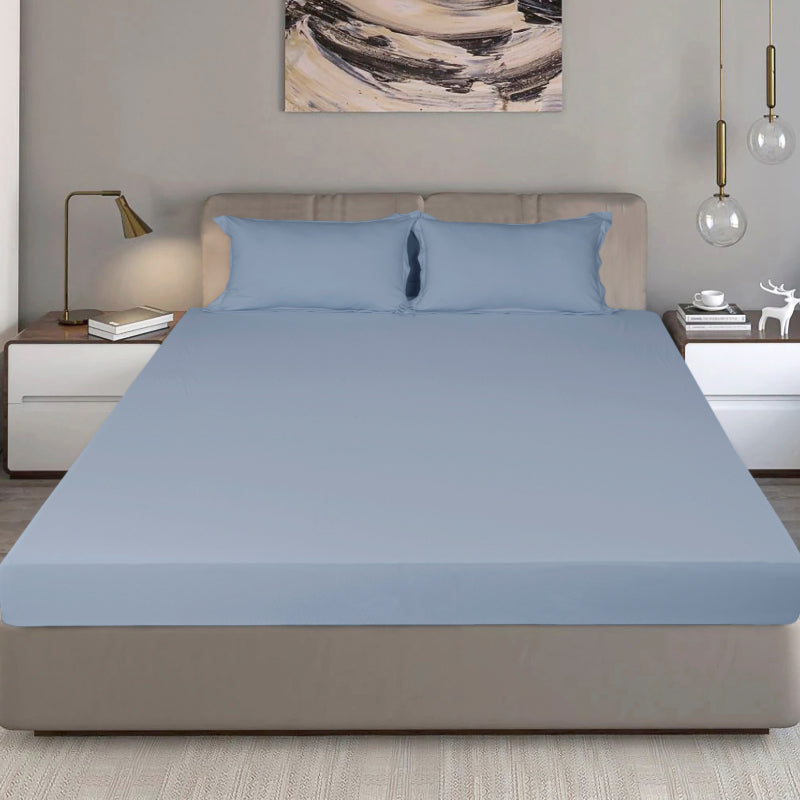 Bodycomfy 100% Cotton Hosiery King Size Fitted Bedsheet – Solid