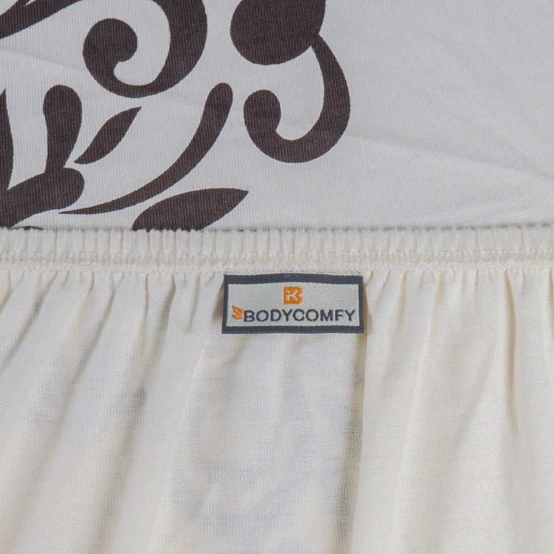 Bodycomfy 100% Cotton Hosiery King Size Fitted Bedsheet – Motif Panel Print