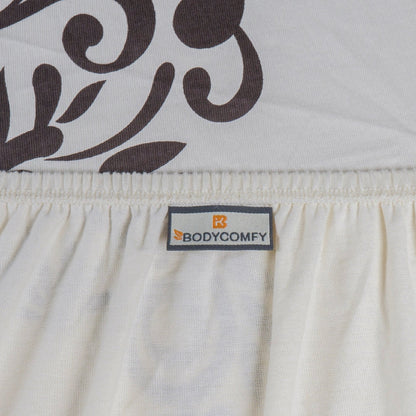 Bodycomfy 100% Cotton Hosiery King Size Fitted Bedsheet – Motif Panel Print