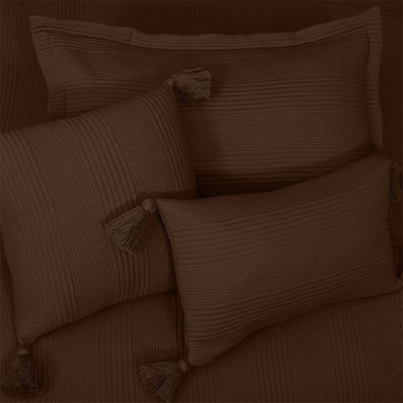 BodyComfy 100% Cotton Hosiery King-Size Fitted Bedcover – Checkered Block Texture