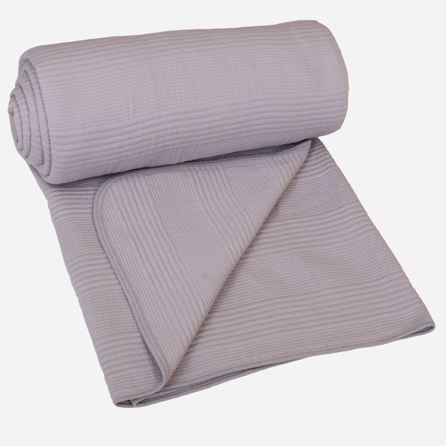 BodyComfy 100% Cotton Hosiery King-Size Fitted Bedcover – Checkered Block Texture