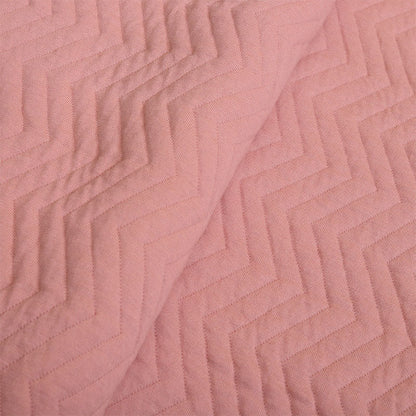 BodyComfy 100% Cotton Hosiery King-Size Fitted Bedcover – Chevron Pattern