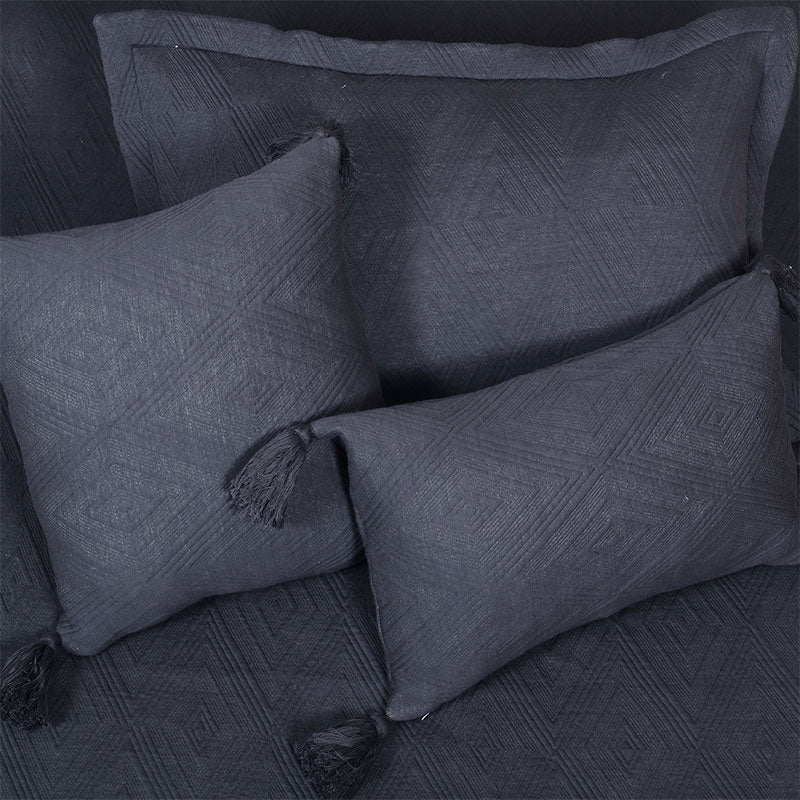 BodyComfy 100% Cotton Hosiery King-Size Fitted Bedcover – Heritage Diamond Pattern