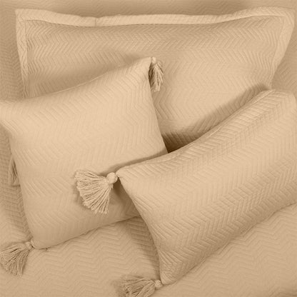 BodyComfy 100% Cotton Hosiery King-Size Fitted Bedcover – Chevron Pattern