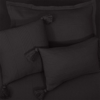 BodyComfy 100% Cotton Hosiery King-Size Fitted Bedcover – Minimalist Grid Texture Pattern