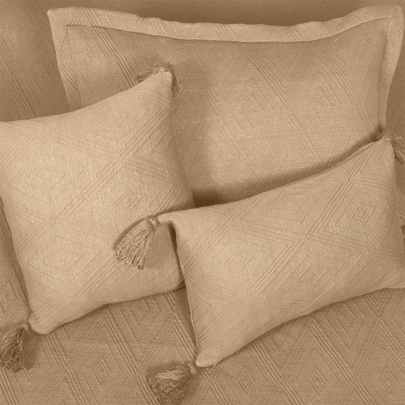 BodyComfy 100% Cotton Hosiery King-Size Fitted Bedcover – Heritage Diamond Pattern