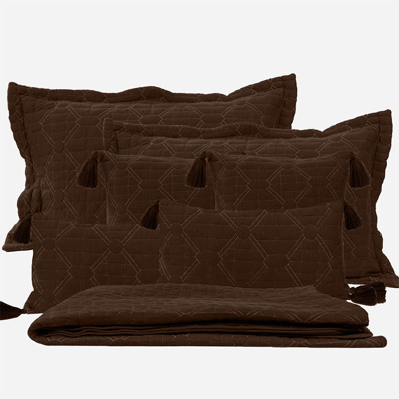 BodyComfy 100% Cotton Hosiery King-Size Fitted Bedcover – Diamond Weave Quilted Print