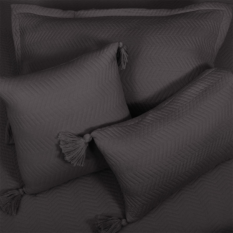 BodyComfy 100% Cotton Hosiery King-Size Fitted Bedcover – Chevron Print