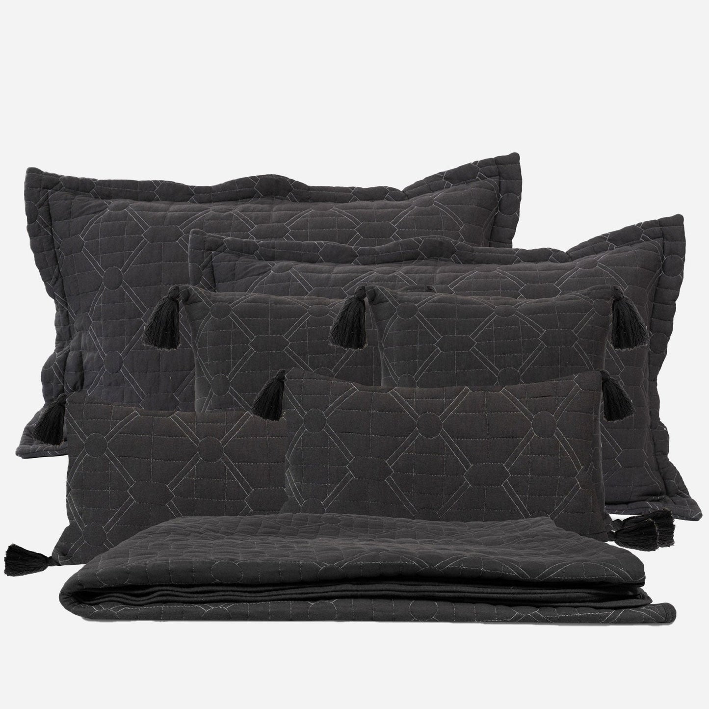 BodyComfy 100% Cotton Hosiery King-Size Fitted Bedcover – Diamond Weave Quilted Print