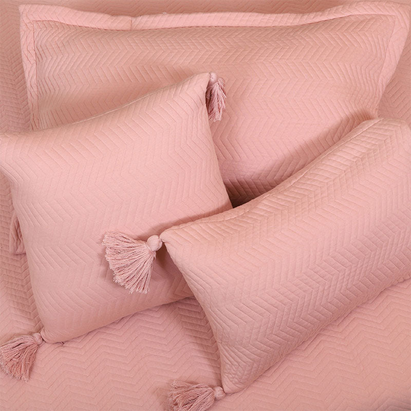 BodyComfy 100% Cotton Hosiery King-Size Fitted Bedcover – Chevron Pattern