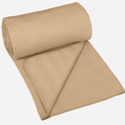 BodyComfy 100% Cotton Hosiery King-Size Fitted Bedcover – Chevron Print