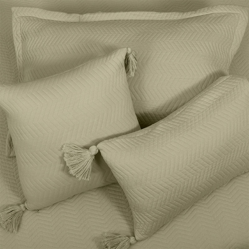 BodyComfy 100% Cotton Hosiery King-Size Fitted Bedcover – Chevron Print