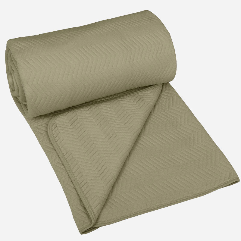 BodyComfy 100% Cotton Hosiery King-Size Fitted Bedcover – Chevron Print