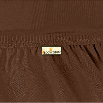 Bodycomfy 100% Cotton Hosiery King Size Fitted Bedsheet – Geometrical Panel Print