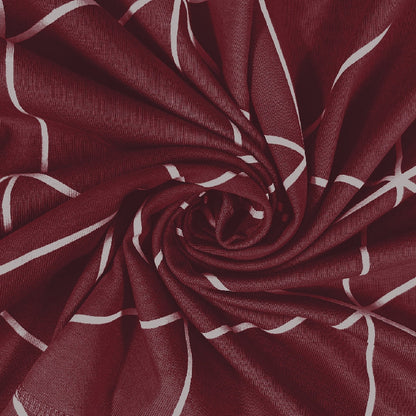 Bodycomfy 100% Cotton Hosiery King Size Fitted Bedsheet – Geometrical Panel Print