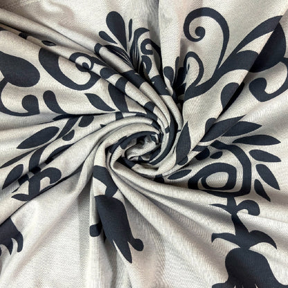 Bodycomfy 100% Cotton Hosiery King Size Fitted Bedsheet – Motif Panel Print