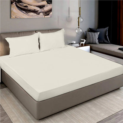 Bodycomfy 100% Cotton Hosiery King Size Fitted Bedsheet – Solid