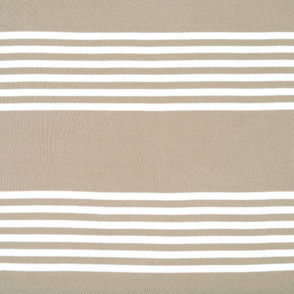 Bodycomfy 100% Cotton Hosiery King Size Fitted Bedsheet – Striped Design Beige