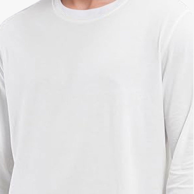 TESON by Bodycare Solid Mens Tshirt Round Neck Full Sleeves - White
