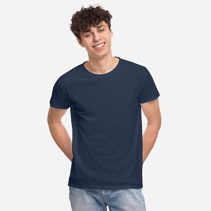 TESON Mens Tshirt Round Neck Half Sleeves - Navy