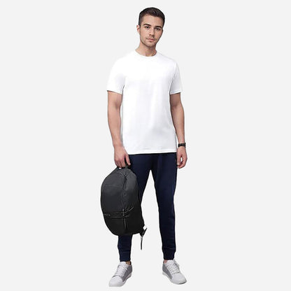 TESON Mens Tshirt Round Neck Half Sleeves - White