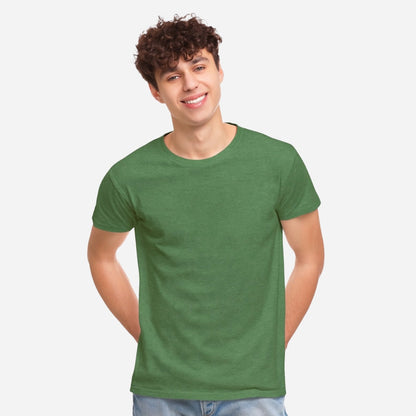 TESON Mens Tshirt Round Neck Half Sleeves - Green Melange