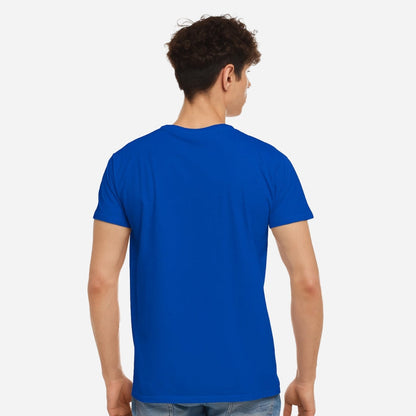TESON Mens Tshirt Round Neck Half Sleeves - Royal Blue